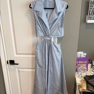 Jonathan Simkhai Light Blue Backless Dress